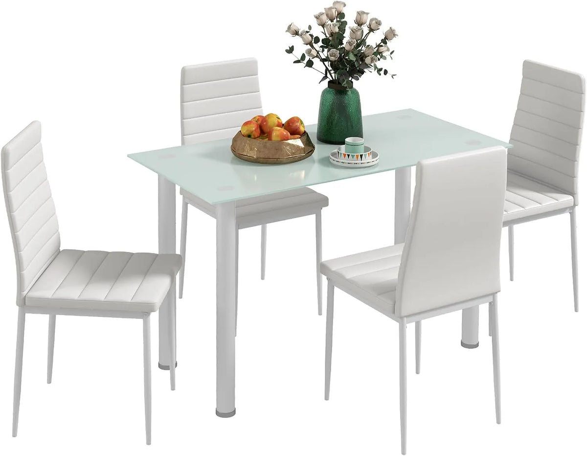 HOMCOM Chaise — blanc