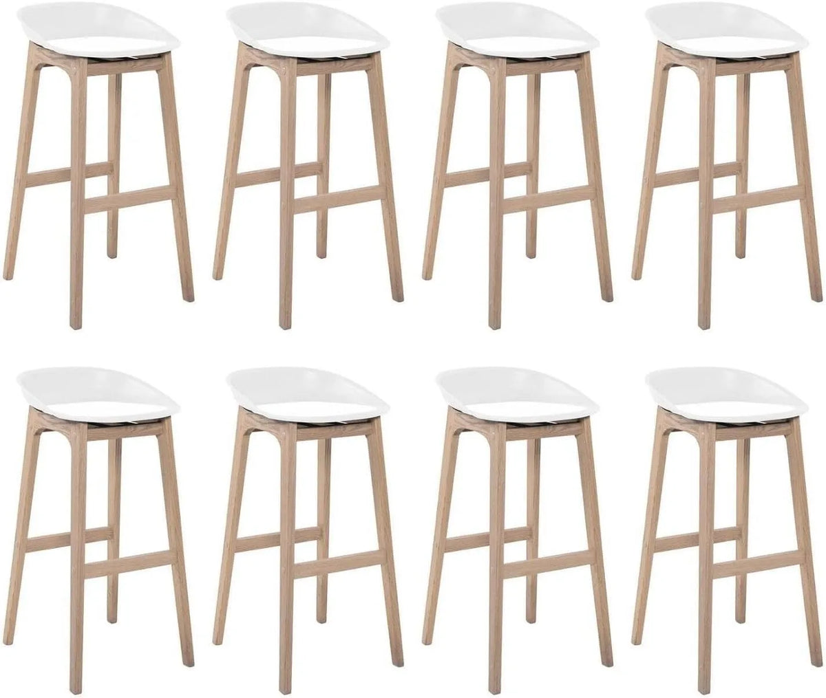 Lot de Tabouret de bar et siège de comptoir en Bois 65cm Riva