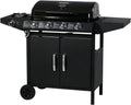 Barbecue à Gaz 5 Feux avec Réchaud Latéral, 12.9 Kw, Noir - Modèle Festa