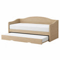 Lit de jour avec lit gigogne 204 x 98 x 86 cm MDF mélaminé chêne clair blanc rectangulaire