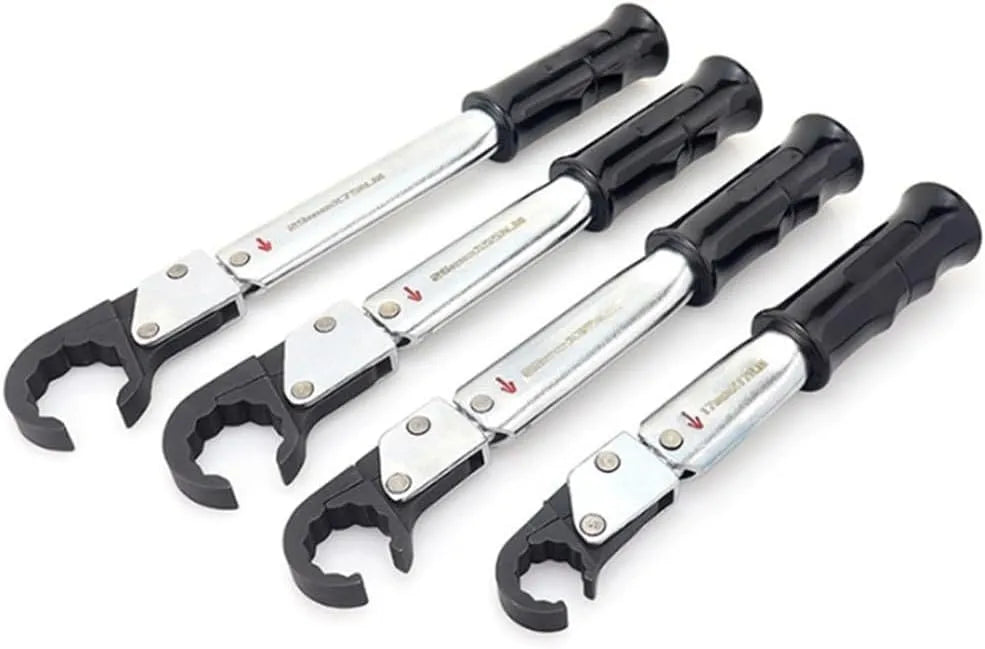 Lot de 4 clés dynamométriques à cliquet, en acier, 17 mm, 22 mm, 26 mm, pour l'entretien automobile