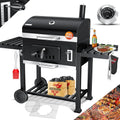Barbecue à Charbon de Bois XXL avec Chariot et Thermomètre