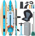 Planche de Paddle Gonflable 350cm avec Siège Kayak, Idéale pour Longues Distances et Exploration