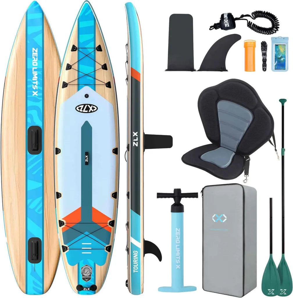 Planche de Paddle Gonflable 350cm avec Siège Kayak, Idéale pour Longues Distances et Exploration