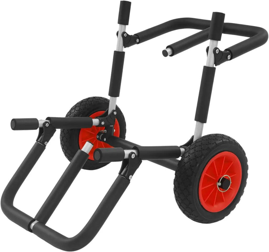Chariot de Transport Pliable pour Kayaks, Canoës et Planches, Capacité 80 kg