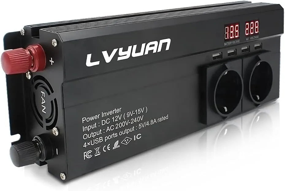 TO230V Convertisseur CC-CA et convertisseur de tension, 6000W, 24V, pour véhicule et alimentation mobile, 12V