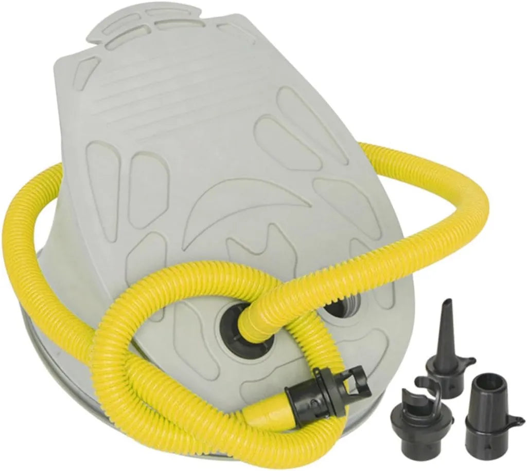 Pompe à air manuelle en cuir et aluminium pour canoë gonflable, bateau et accessoires de loisir - Couleur variable