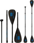 Pagaie hybride carbone Brunelli 2-en-1 pour kayak et SUP, réglable 180-220 cm, 4 pièces