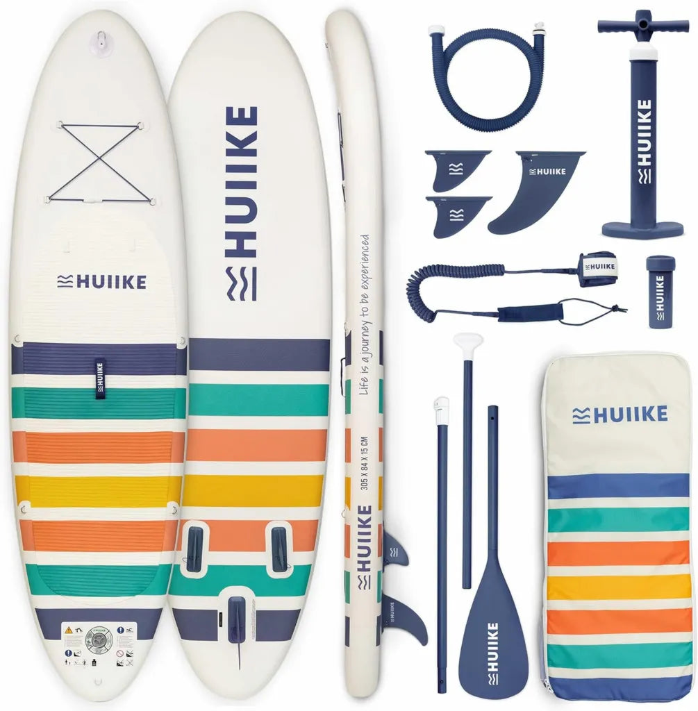 Planche de Paddle Gonflable HUIIKE Adulte avec Accessoires, Grande Stabilité et Durabilité