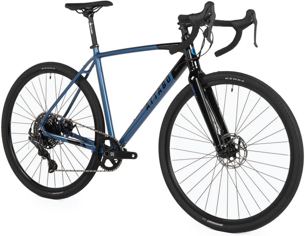 Vélo Gravel ATTABO GRADO 2.0, Aluminium, 52-56 cm, Guidon Ergonomique, Freins à Disque TEKTRO, Roues 28', Selle Réglable, 10 Vitesses
