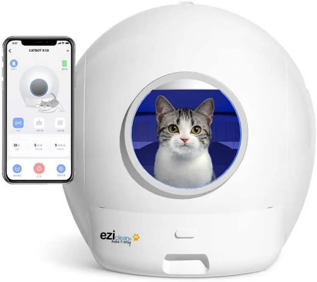Maison de toilette intelligente pour chat - Litière autonettoyante eziclean CATBOT K10i