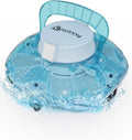Robot nettoyeur de piscine Winny 200 – Sans fil, double filtration, stationnement auto, 80 min d'autonomie, pour piscines hors-sol 60 m², compact et léger (Bleu marine/Blanc)