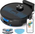 Robot Aspirateur Lubluelu 3-en-1 avec Navigation Laser, 4500 Pa, Silencieux 55 dB, Compatible Appli, Spécial Animaux