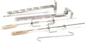 BonFeu Ensemble de Rôtissoire Inox - Accessoire Tournebroche pour Brasero BonBiza et Plancha Ø 60/80/100 cm - Comprend 2 Broches, Pinces et Crochet en S - Parfait pour Barbecue au Bois