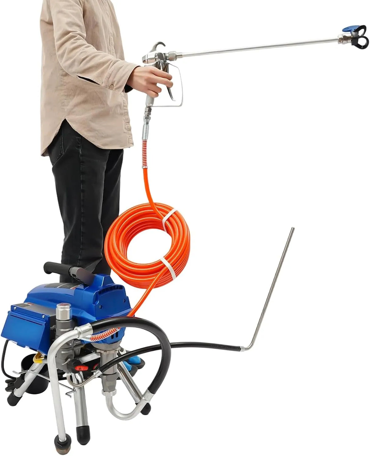 Pistolet à peinture et pulvérisateur de peinture: PSI, moteur sans balais, montage mural, 3,5 l, 3000 W