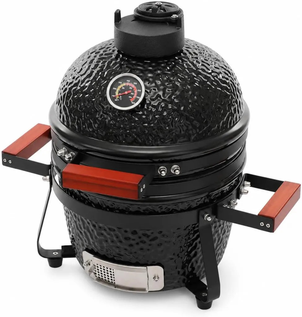 Barbecue Kamado en Céramique 33 cm - Idéal pour Jardin, Terrasse et Camping