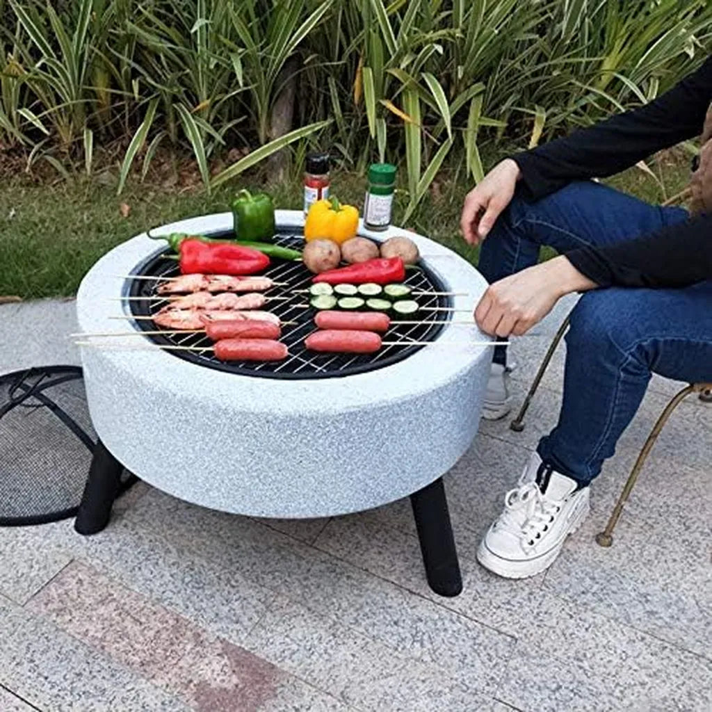 Grill Barbecue de Luxe à Charbon avec Trépied Sécurisé