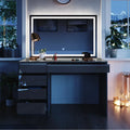 Vicco Coiffeuse et table de maquillage Sherry: affichage LED, 120 cm, anthracite
