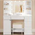 Armoire de rangement — en bois, avec tiroirs, avec Bibliothèque et étagère de rangements, réglable, 5 Tiroirs, blanc, avec étagères