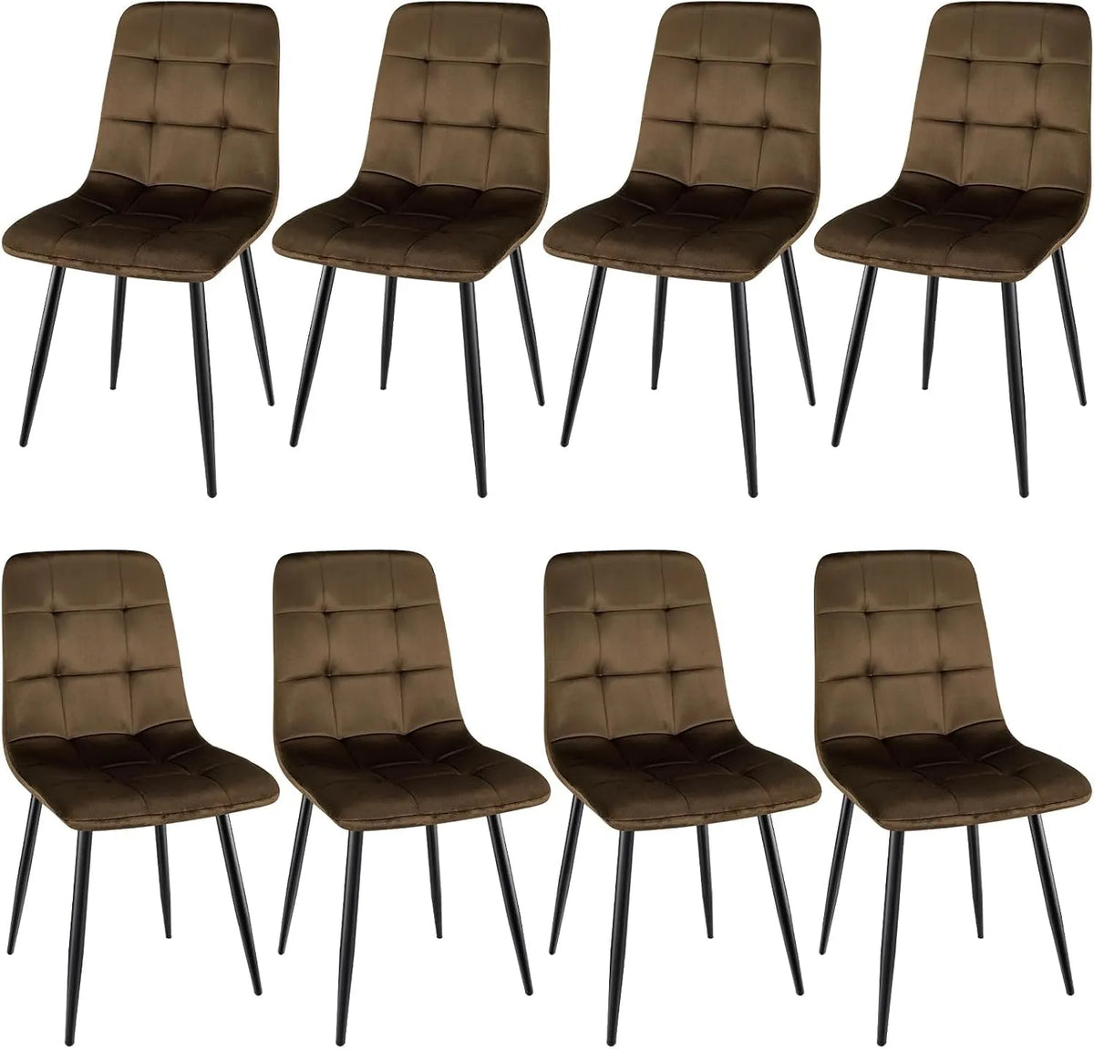 Chaise: revêtement en velours, marron