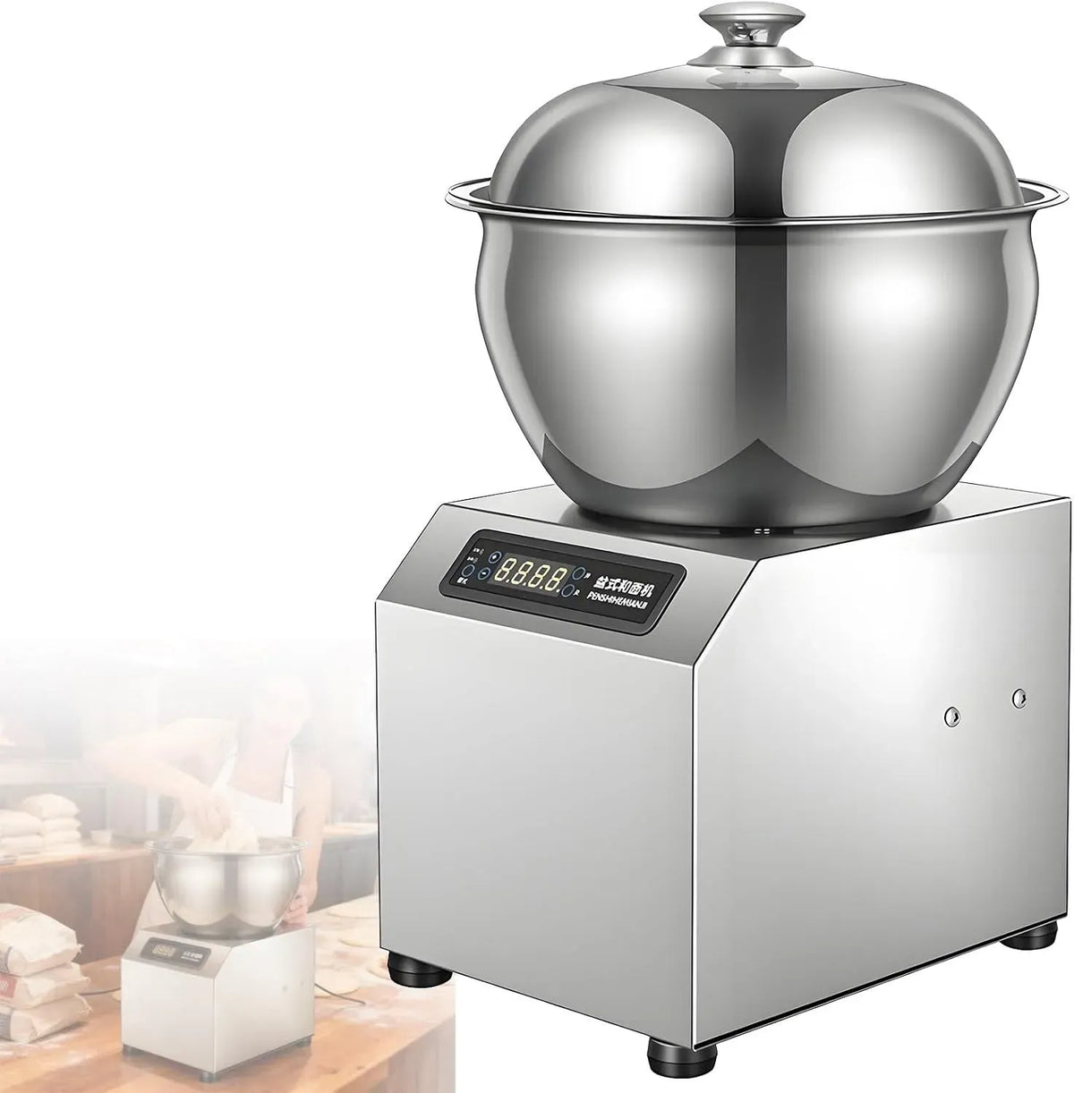 Kg/8 Machine à Pétrir, 1800 W, 5 Kg, 8 Kg, pizza, professionnel, acier inoxydable, pour Pâte à Pain Et à Pizza. 5Kg