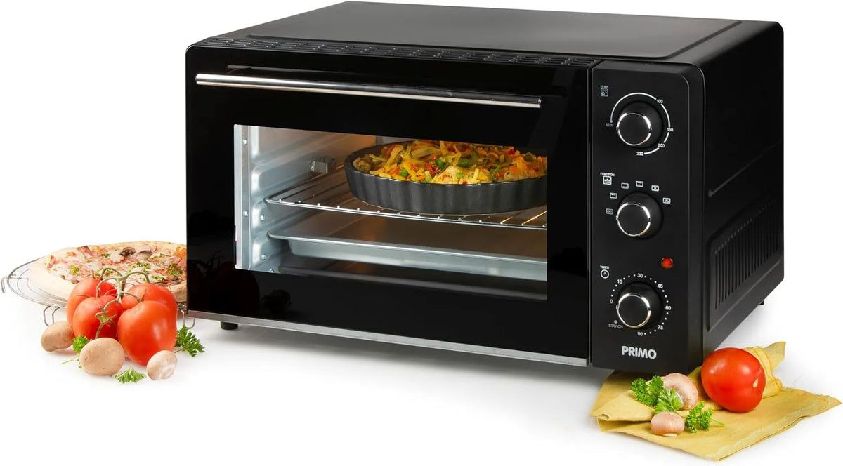 Four électrique, 45 L, 2000 W, PRIMO PR255OV, autonome, gril, noir, PRIMO PR255OV Four Autonome - Four à Convection avec Fonction Grill - 45L - 2000W