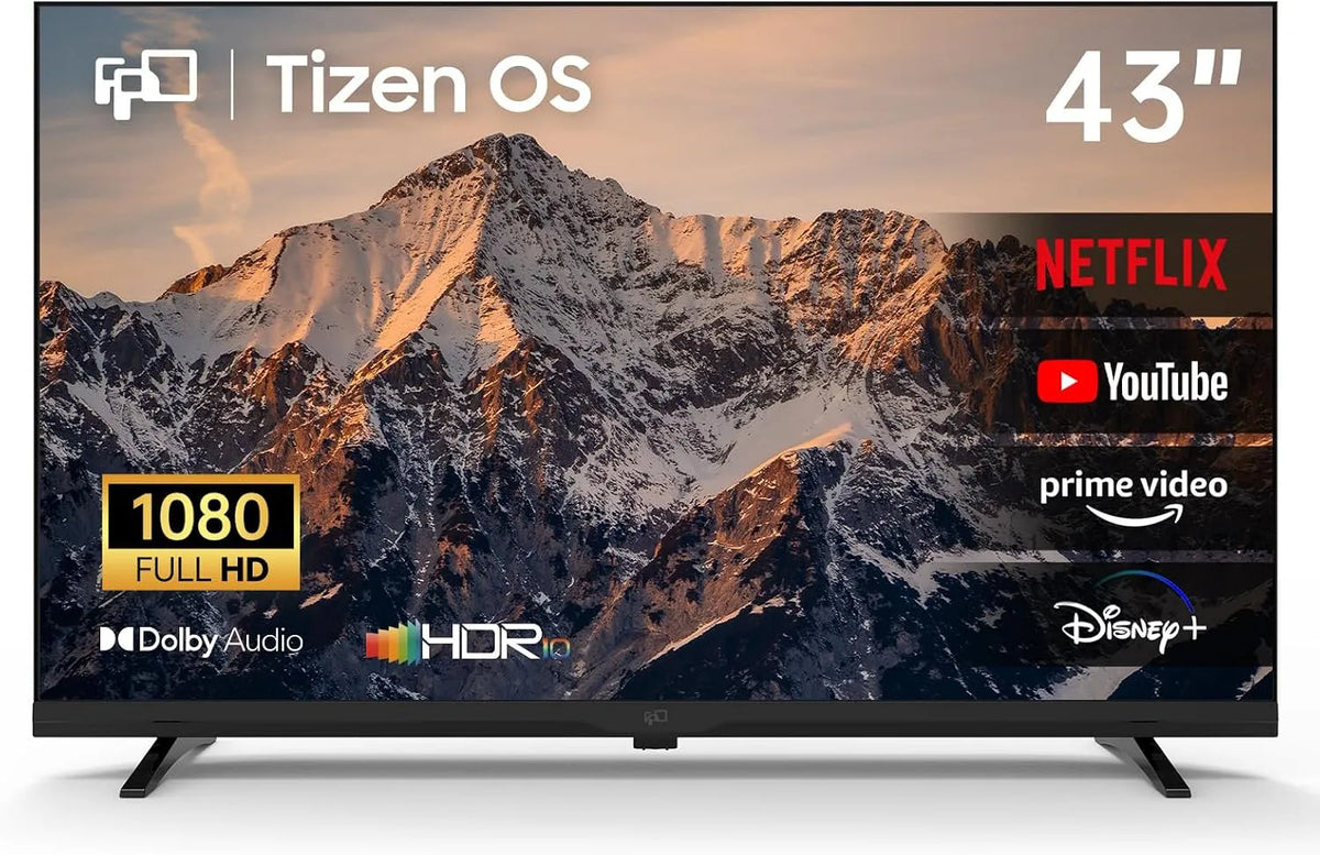 Samsung 1080p Smart TV, 43 pouces, téléviseur, HDR, Tizen OS, son Dolby, Full HD, SmartThings, HDR10, 350+ chaînes gratuites Samsung TV Plus, Miracast