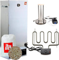 Four électrique, 111 cm, acier inoxydable, xL garde-manger avec thermomètre, Qualité UE