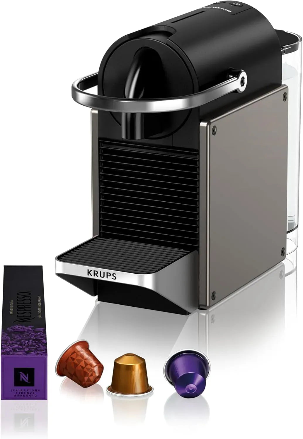 Nespresso Cafetière électrique, KRUPS Pixie Titane