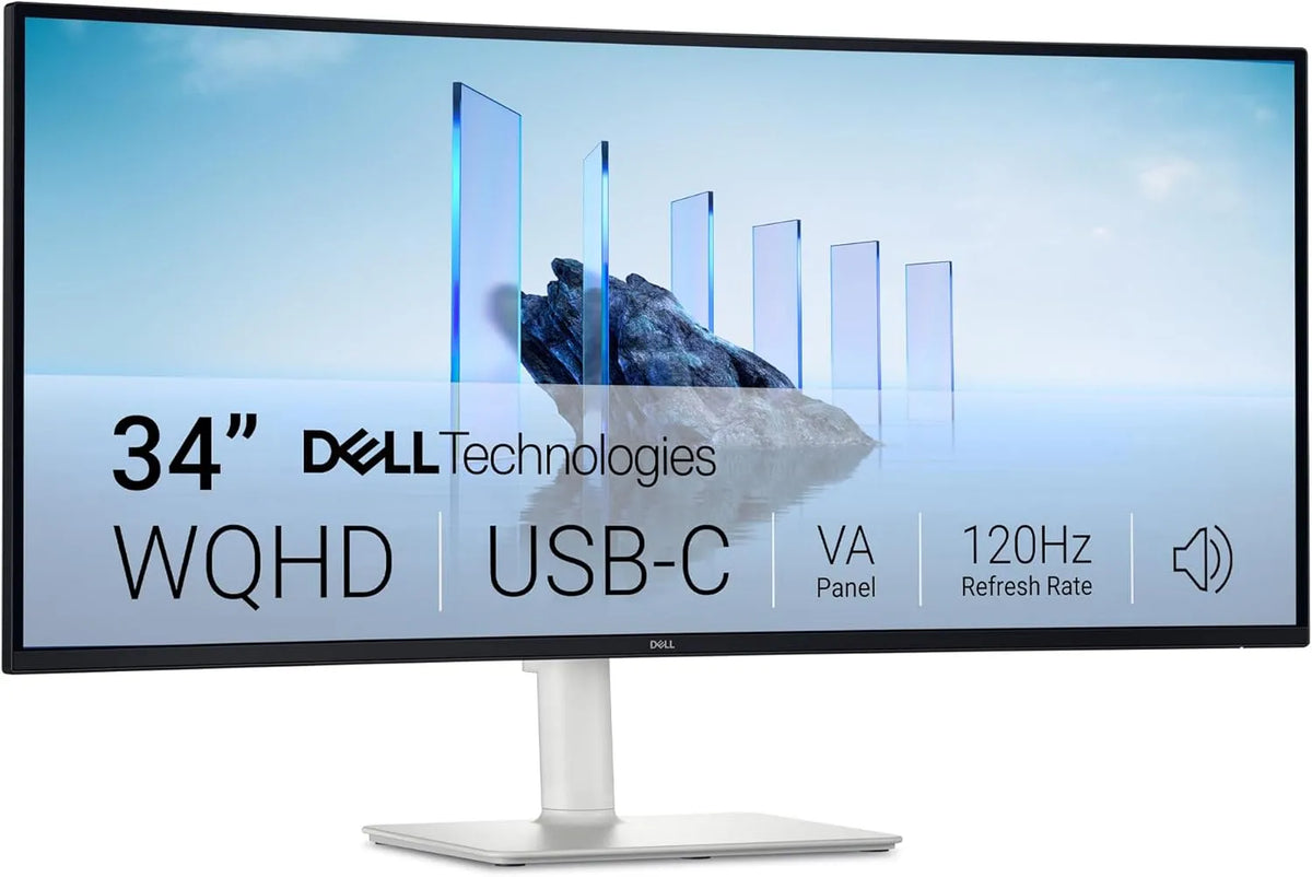 Dell S3425DW Moniteur, 34 pouces, 1 ms, 120 Hz, HDR, WQHD, dalle VA, HDMI, USB, HDR10, Garantie 3 ans, AMD FreeSync Premium, 120Hz, 1ms, 2 USB-C