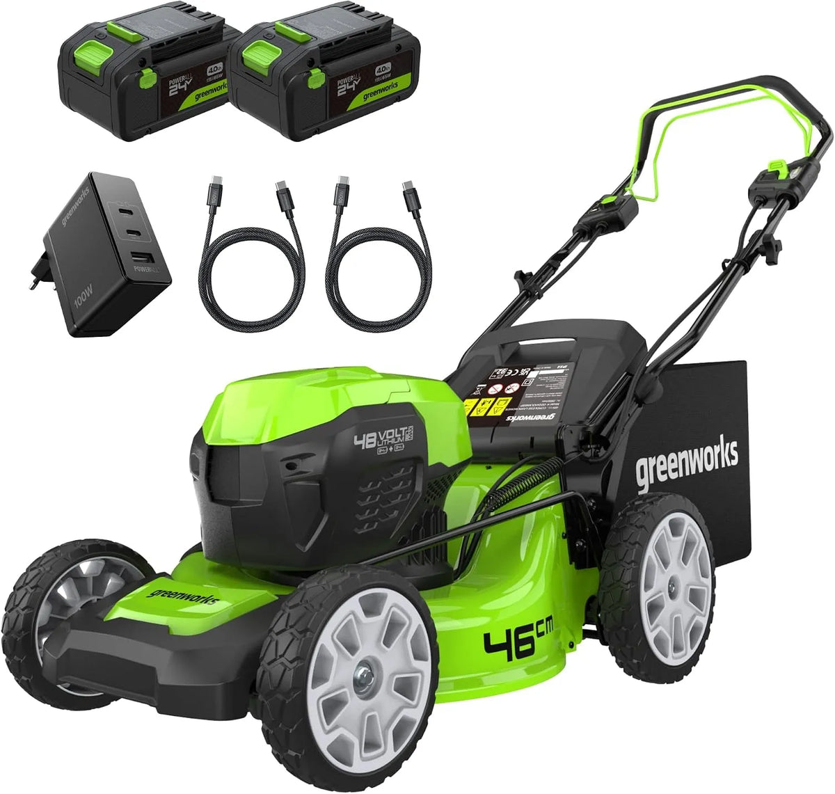 X 24V 4Ah Chargeur, 46cm, 55 L, 48 V, 24 V, 480 m, 46 cm, sans fil
