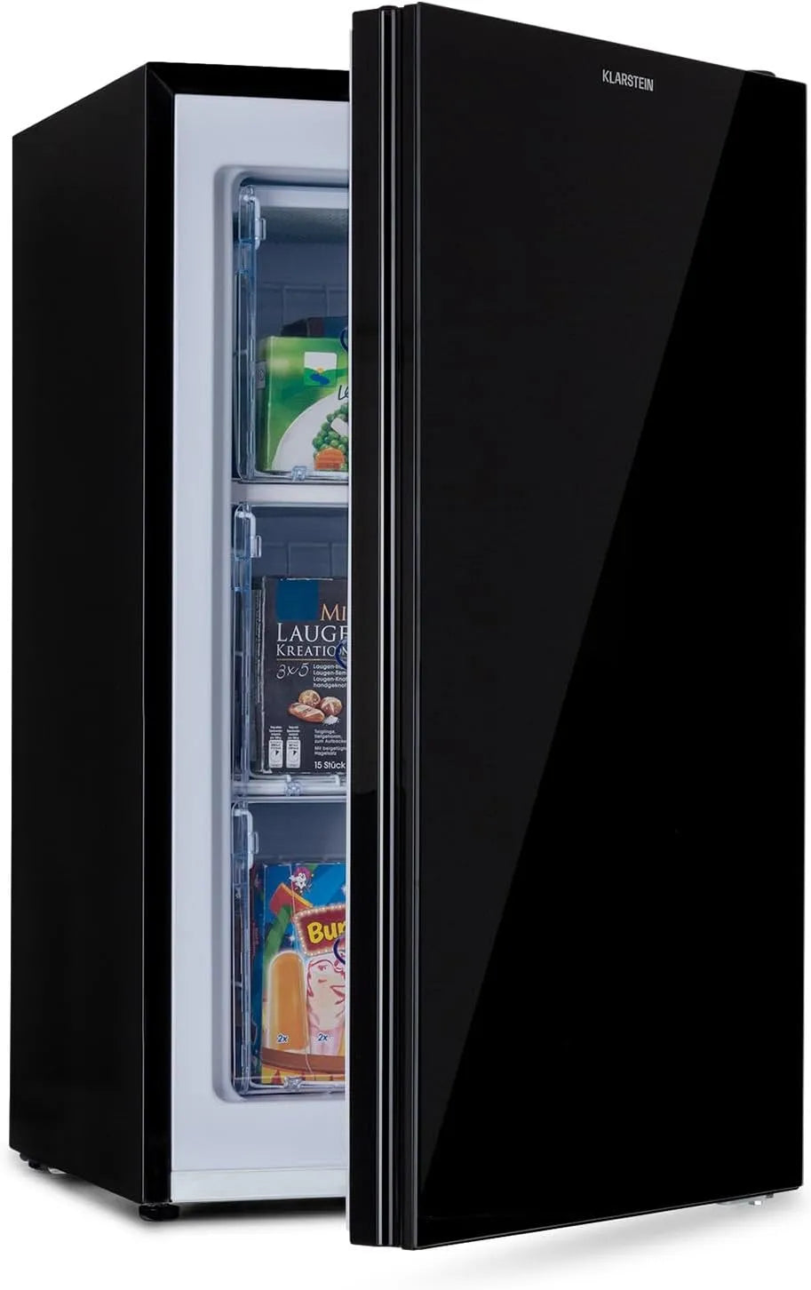 Klarstein Congélateur, 60 L, 1 foyers, 0 à -18 °C, thermostat, silencieux, armoire congélateur, noir, congélateur 1 zone de refroidissement, volume 60