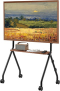 Meuble TV, 80 pouces, 600 x 400mm, portable, roulettes de déplacement, noir, jusqu'à 50 kg, chariot TV mobile pour téléviseurs, école et maison