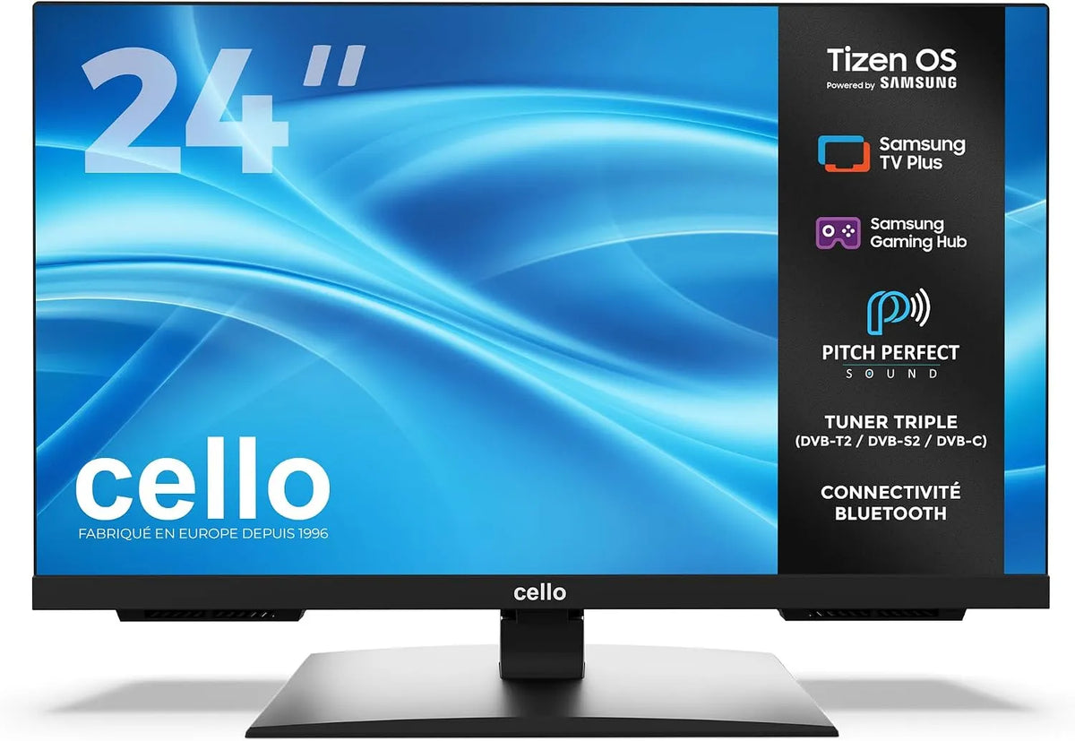 Samsung C2426TZH Smart TV, 24 pouces, téléviseur, Tizen OS, triple tuner DVB-T2, S2, sans cadre, Bluetooth, Gaming Hub, Haut-parleurs Pitch Perfect