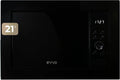Micro-ondes, 21 L, 1000 W, EVVO Mi30, minuteur, gril, décongélation, noir, minuterie 60 minutes, grill 1000 W, porte et cadres effet brillant