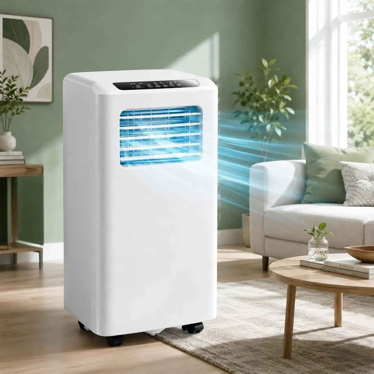 Climatiseur BTU 2600W, 2600 W, effet 3D, silencieux, Flux d'air 120°Angle, Fonctionnement Silencieux, Sortie 3D