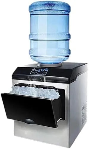 Machine à glaçons, comptoir 2 en 1 avec distributeur d'eau intégré, production rapide de glace pour cuisine, bureau, fête