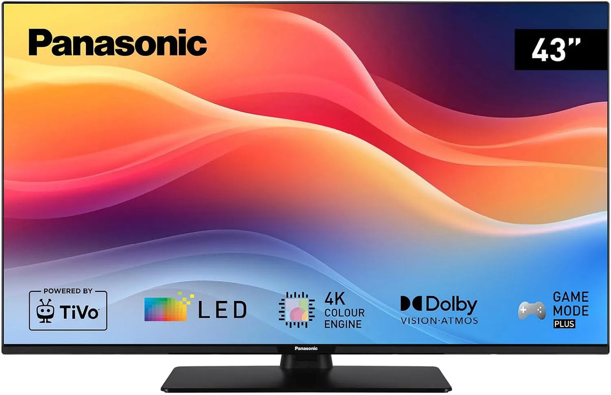 Panasonic TB-43W61AEZ Smart TV, 43 pouces, téléviseur, 4K UHD, Google Assistant, Alexa et Siri, noir, Dolby Vision & Atmos, 2025, TV Smart LED 4K