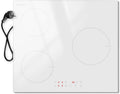 Plaque à induction, 59CM, 3 foyers, 3500 W, 220 V, table de cuisson à induction, Boost, tactile, encastrable, minuteur, blanc, Karinear Plaque