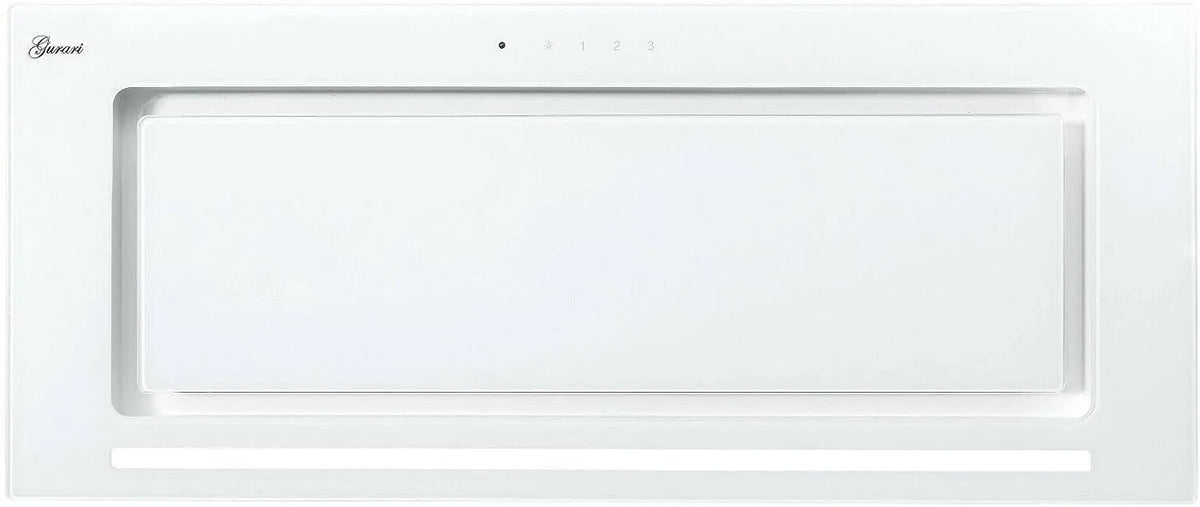 Hotte aspirante, 70 cm, 1000 m3/h, hotte de cuisine, 3 niveaux, blanc, GURARI hotte de plafond GCH E 217 WH 70 PRIME+tuyau d'évacuation, 1000m3