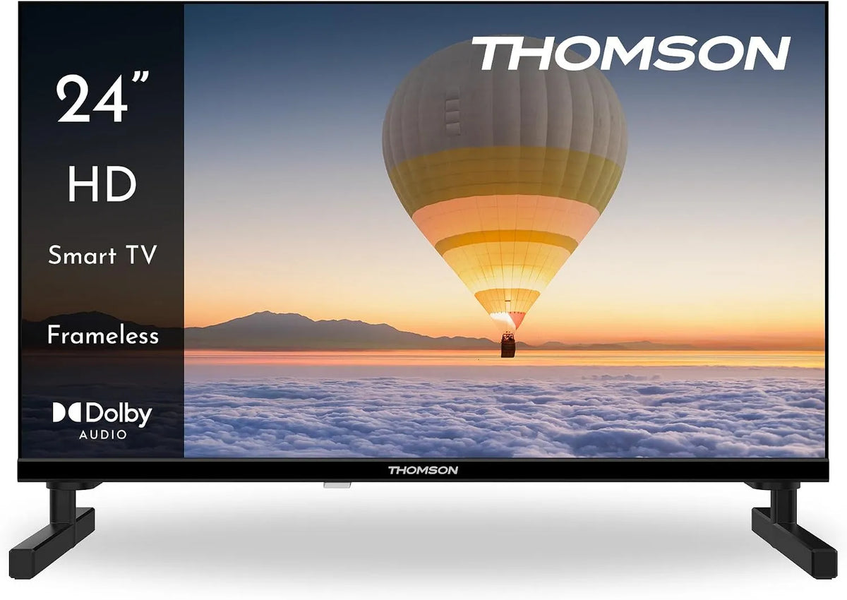 Smart TV 1.5GB 8GB, 24 pouces, téléviseur, HDR, triple tuner DVB-T2, S2, son Dolby, HDMI, USB, Wi-Fi, HDR10, 24HT2S15, Câble-Satellite-TNT, 60 cm