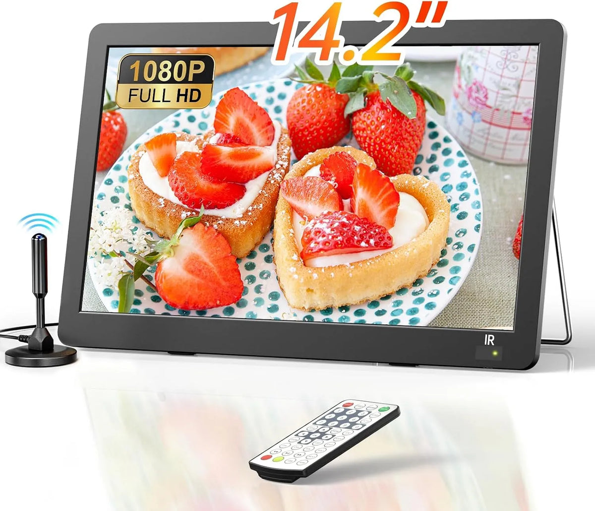 Smart TV 1080P, 14, 2 pouces, 12 V, téléviseur, HDMI, USB, portable, DVB-T2, camping, AV, Desobry 14, Chambre