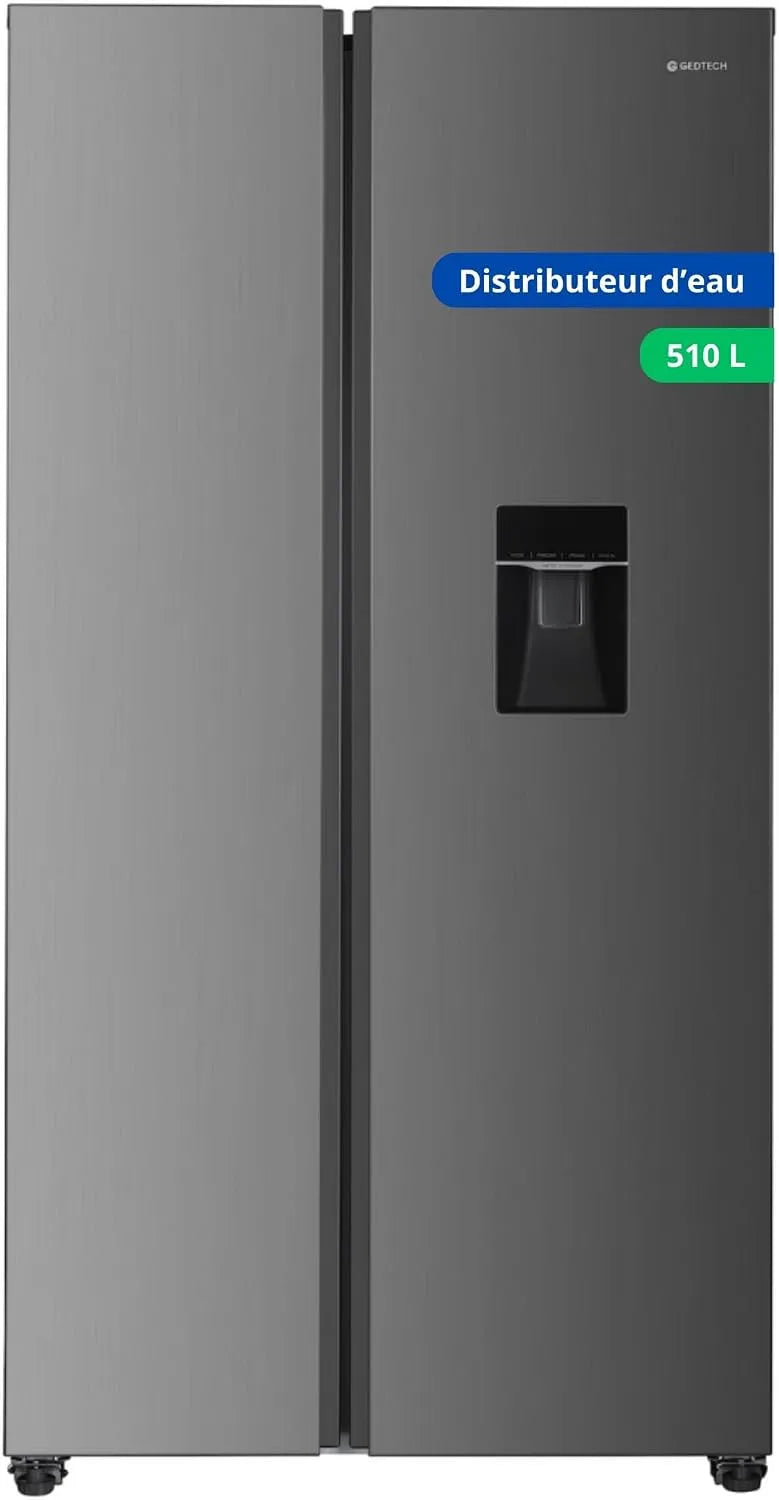 Réfrigérateur, 510 L, GEDTECH GSBS510IxT, acier inoxydable, 324L + 181L, Inox, GEDTECH Réfrigérateur multi-portes GSBS510IxT 510L