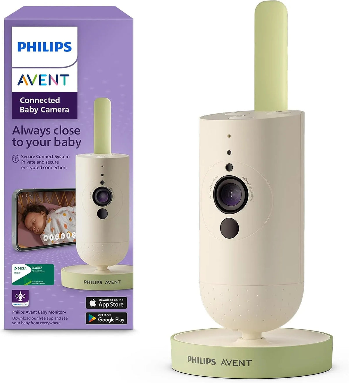 Philips SCD643/26 Babyphone, Caméra, moniteur vidéo pour bébé, application, dalle IPS