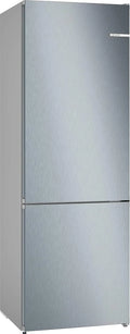 Bosch KGN492LDF Réfrigérateur combiné, 203 x 70 cm, No Frost, éclairage LED, acier inoxydable, frigo avec congélateur, NoFrost, VitaFresh, Série 4