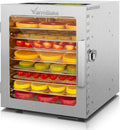 pour aliments, petit, Déshydrateur en acier inoxydable à 8 niveaux, 30-90 °C, surface de séchage de 0,5 m², déshydrateur pour fruits, viande, 500 W