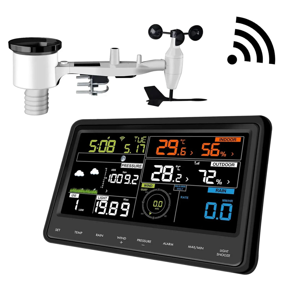 WS2910 ECOWITT Station, capteur, station météo sans fil, extérieur, Wi-Fi, professionnel, pour la maison