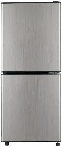 Réfrigérateur combiné, 106 L, 42,5 x 44,5 x 102 cm, 2 foyers, 45 dB, silencieux, frigo avec congélateur, noir, LED, 7 Niveaux