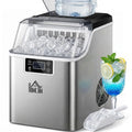 Machine à glaçons, 3.2 L, HOMCOM 20kg/24h, grand réservoir, acier inoxydable, 2 méthodes de remplissage