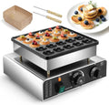 machine à mini crêpes, Appareil, 50 à 300 °C, minuteur, revêtement antiadhésif, 2 zones de température, pour Crêpes, CGOLDENWALL